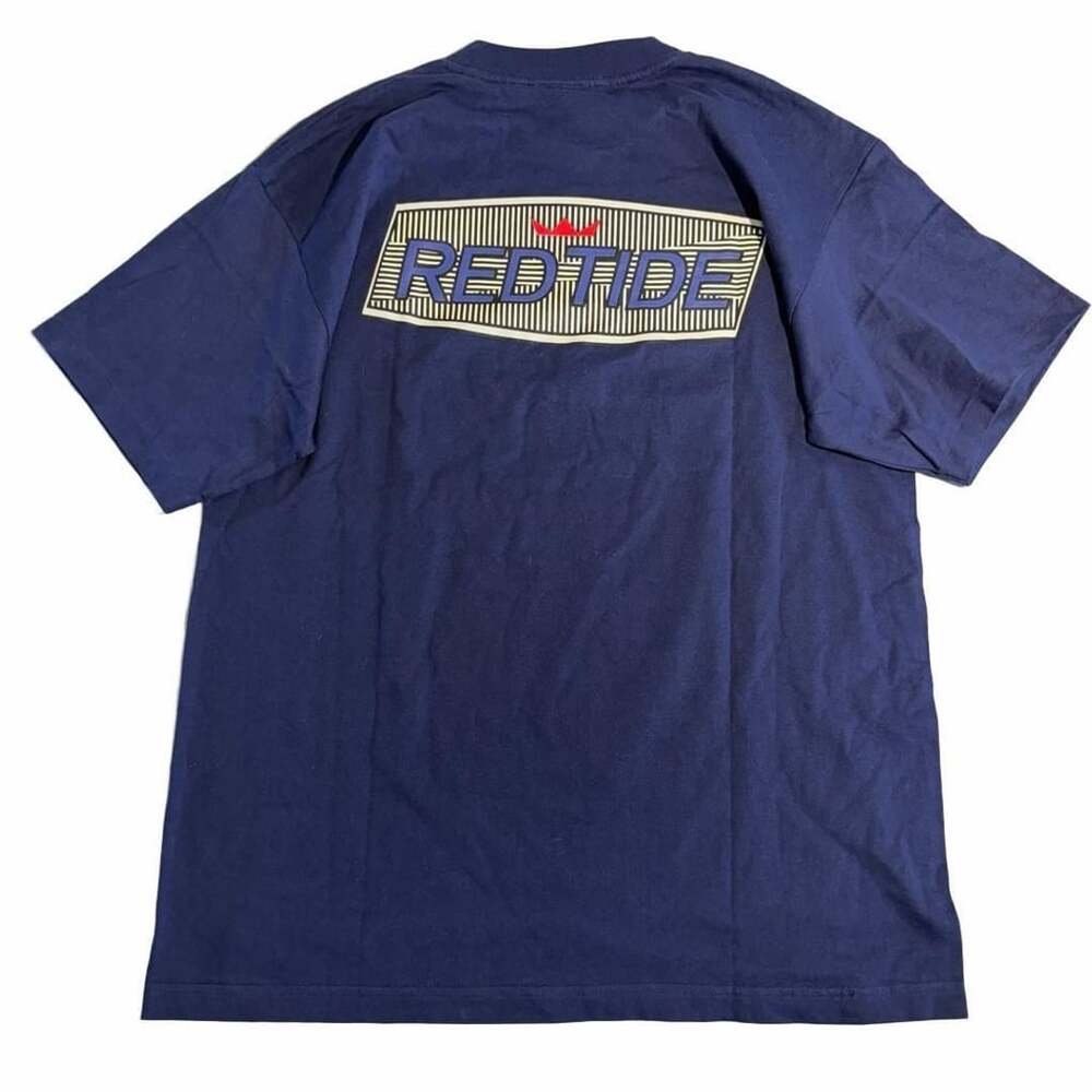 Red Tide Sportswear T-Shirt Size Large Blue Graphic Print Vintage